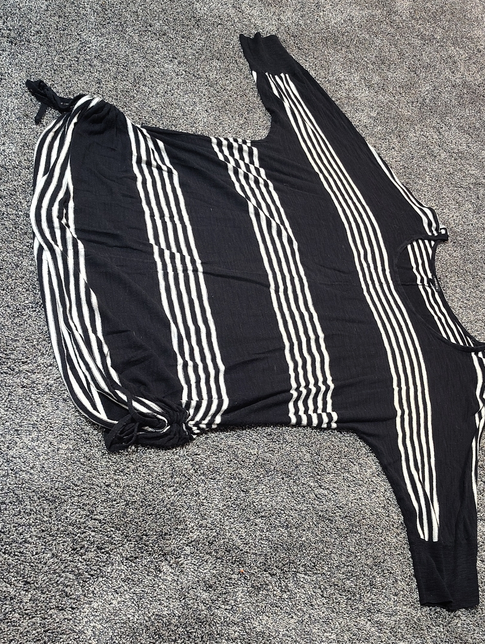 torrid Black and White Striped Dolman Top